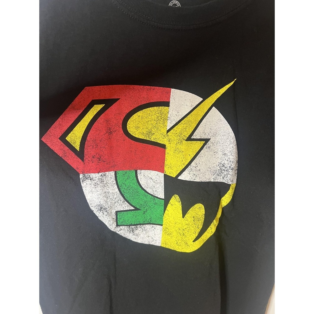 DC Comics Shirt Men Md Black Justice League Logo Superman Batman Flash Superhero - Picture 3 of 5
